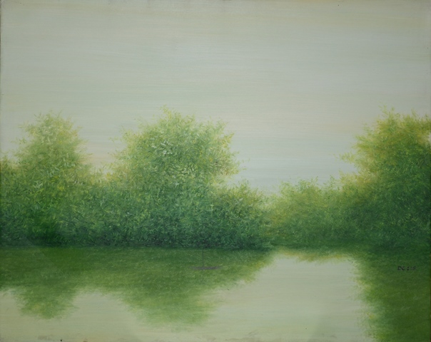 Tranh Sơn Dầu Sông Quê